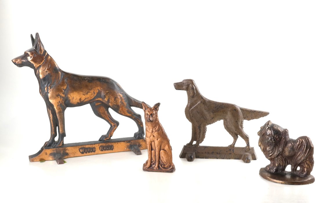 Four Cast Metal Dogs (1 of 10)