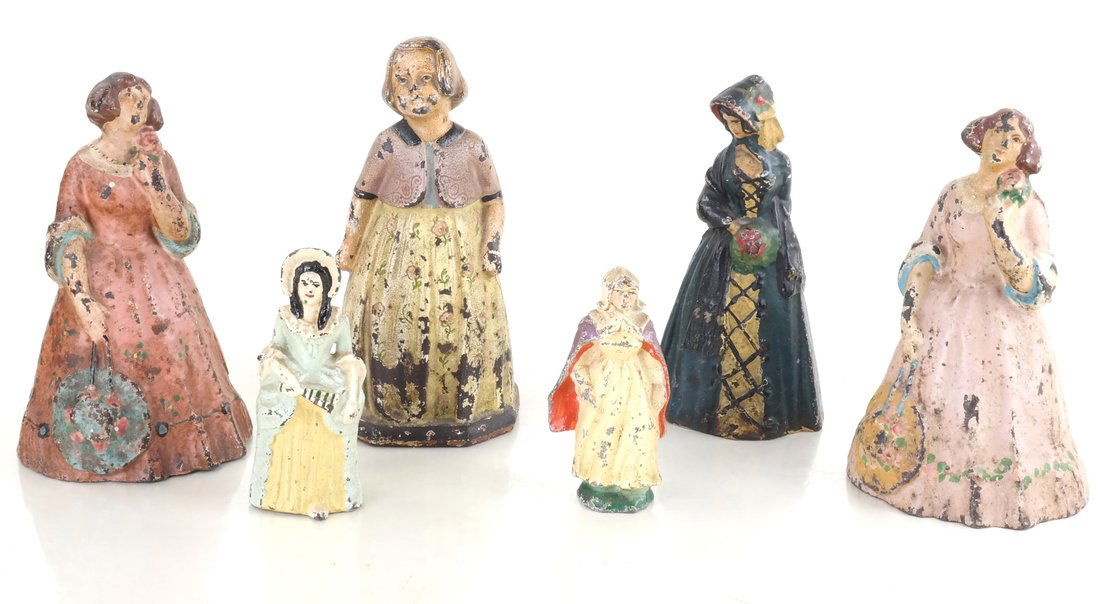 Six Painted Cast Iron Ladies (1 of 9)
