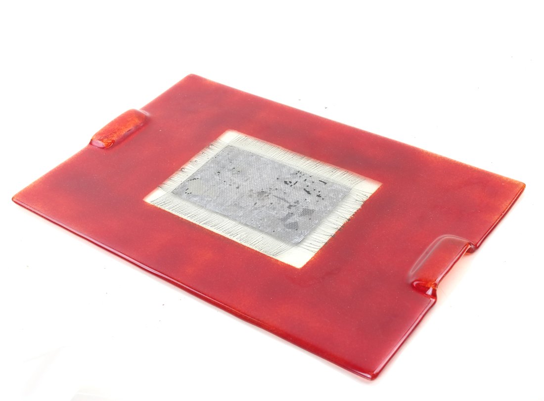 Modern Ruby Glass Tray (1 of 5)
