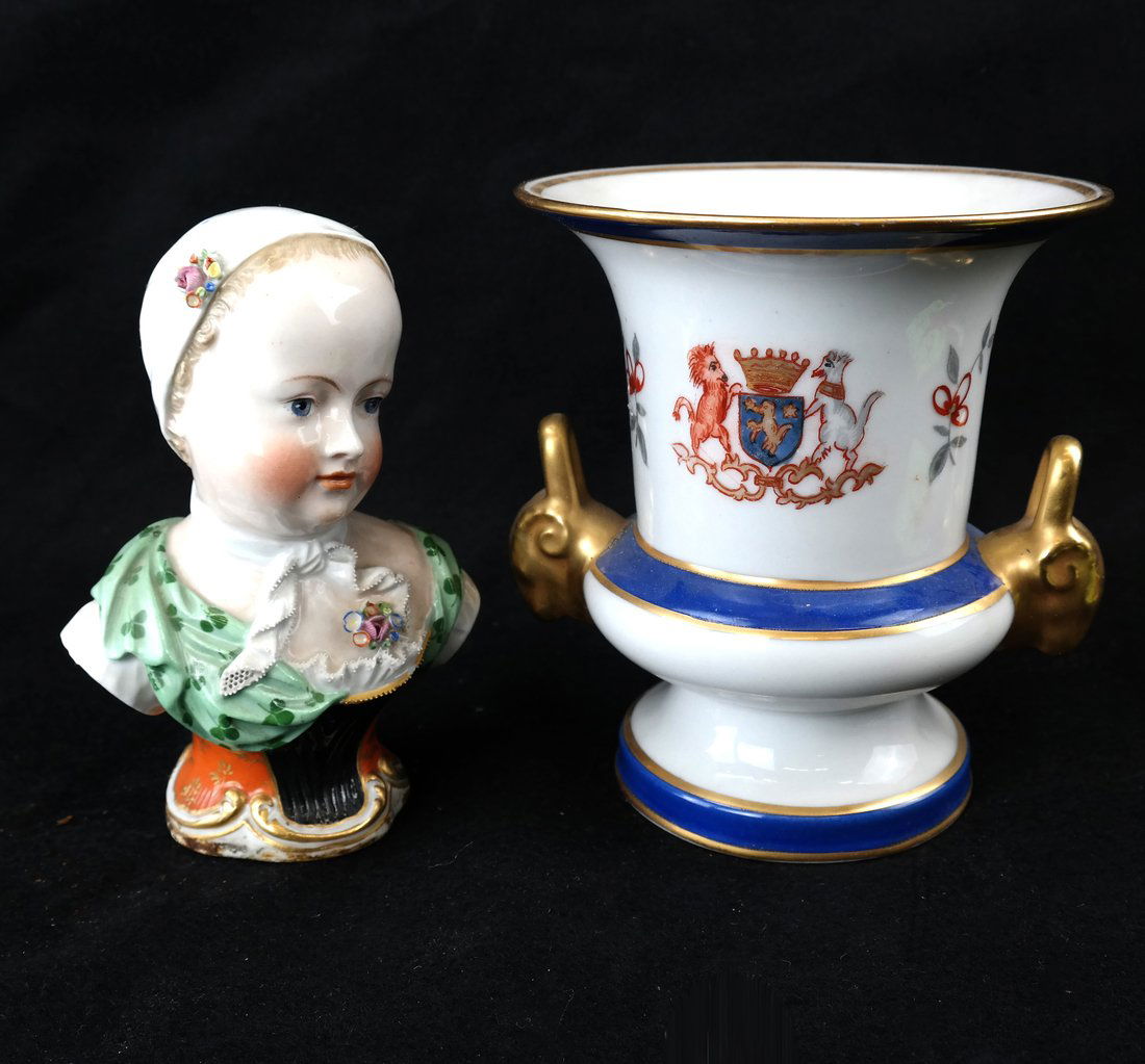 Ceramic Bust and Cachepot (1 of 8)