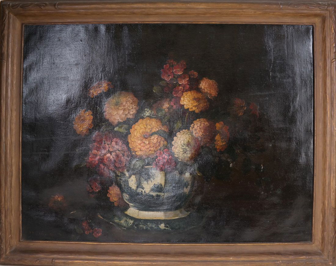 19th Cent. Floral Still Life, Oil/Canvas (1 of 6)