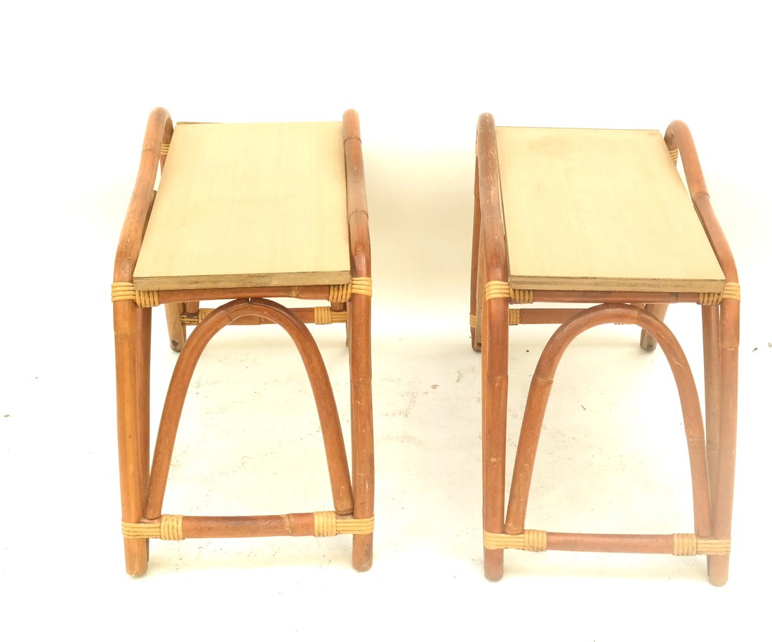 Pair of Rattan Benches (1 of 10)