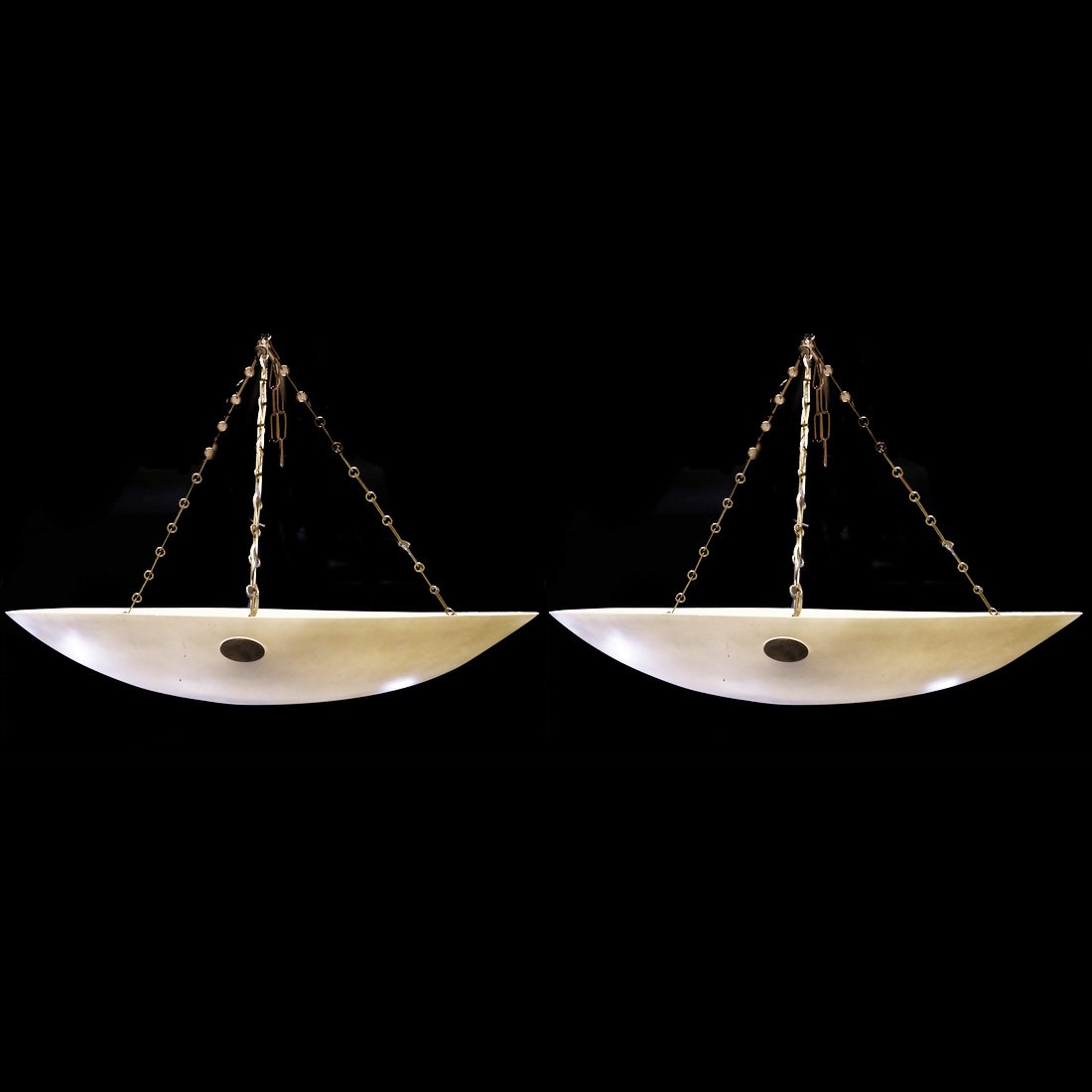 Pair of Modern Circular Light Fixtures (1 of 4)