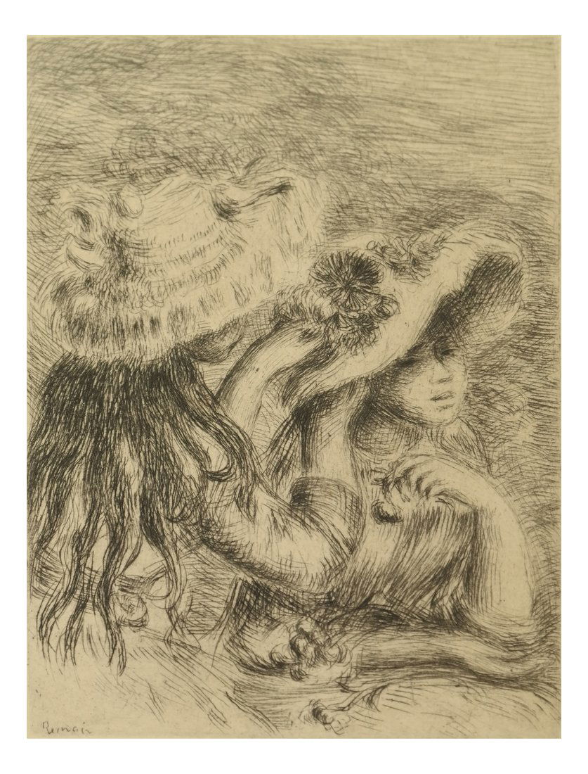 Etching After Renoir, Two Girls (1 of 6)