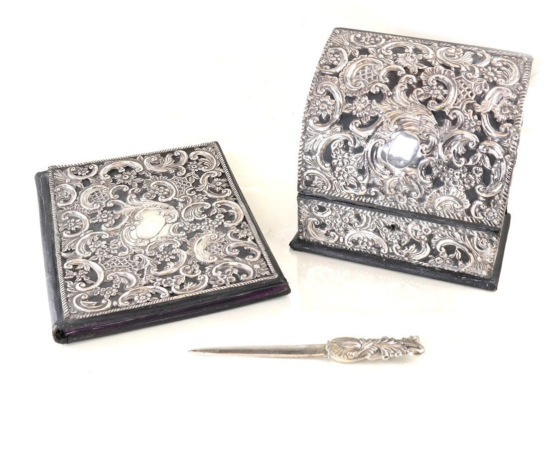 Three-Piece Silver Desk Set (1 of 10)