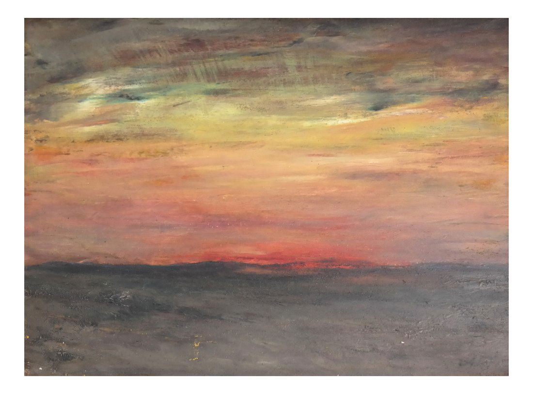 Albert L. Groll,  Sunset, Oil on Board (1 of 7)