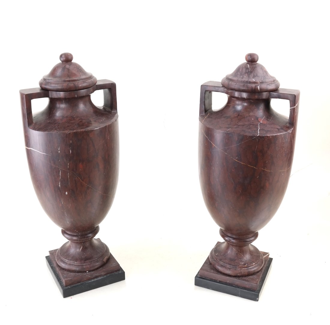 Pair of Marble Covered Urns (1 of 6)