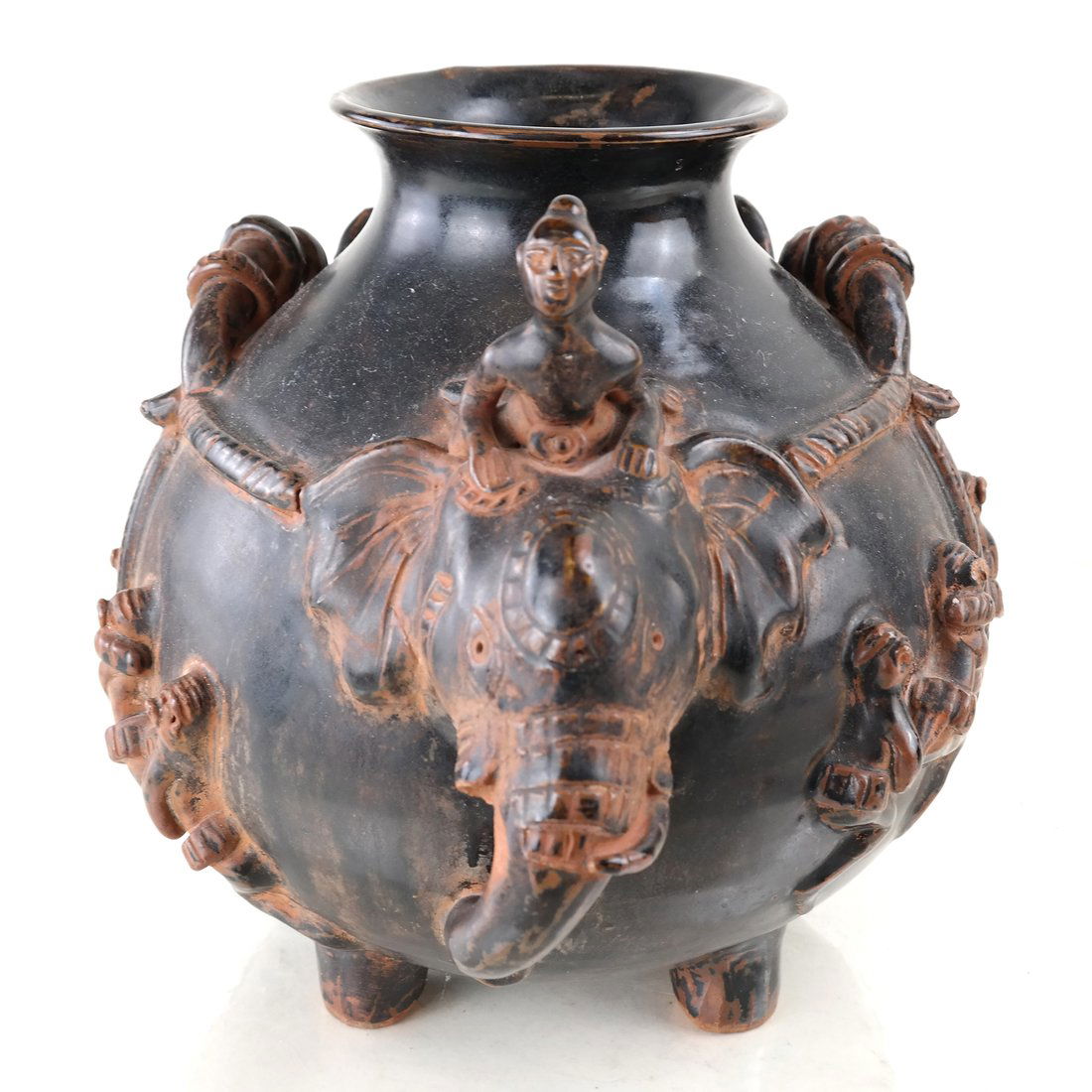 Elephant Form Pottery Vessel (1 of 8)