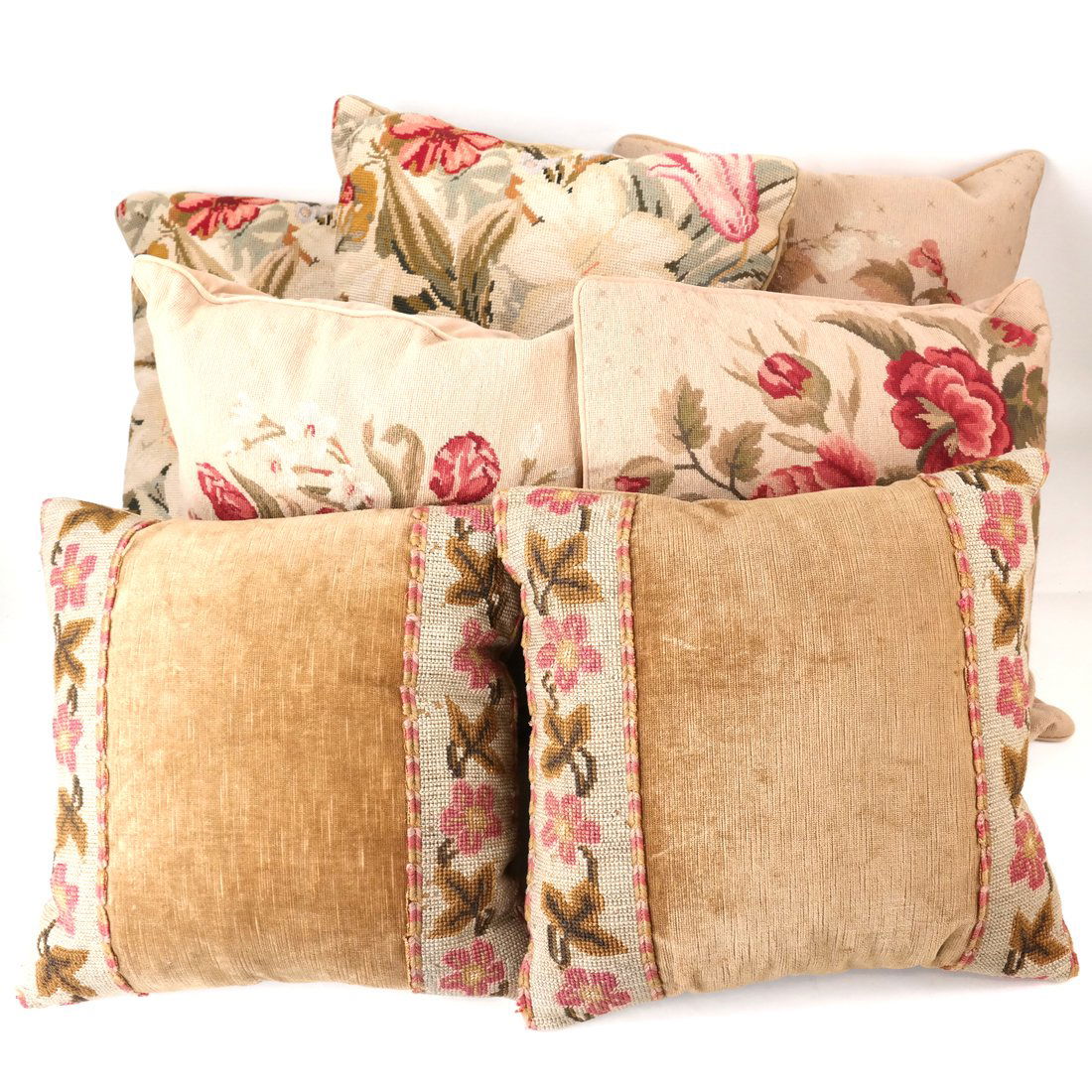 Seven Various Aubusson Pillows (1 of 6)