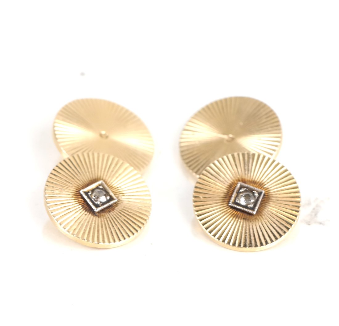 14k Diamond Cufflinks (1 of 3)