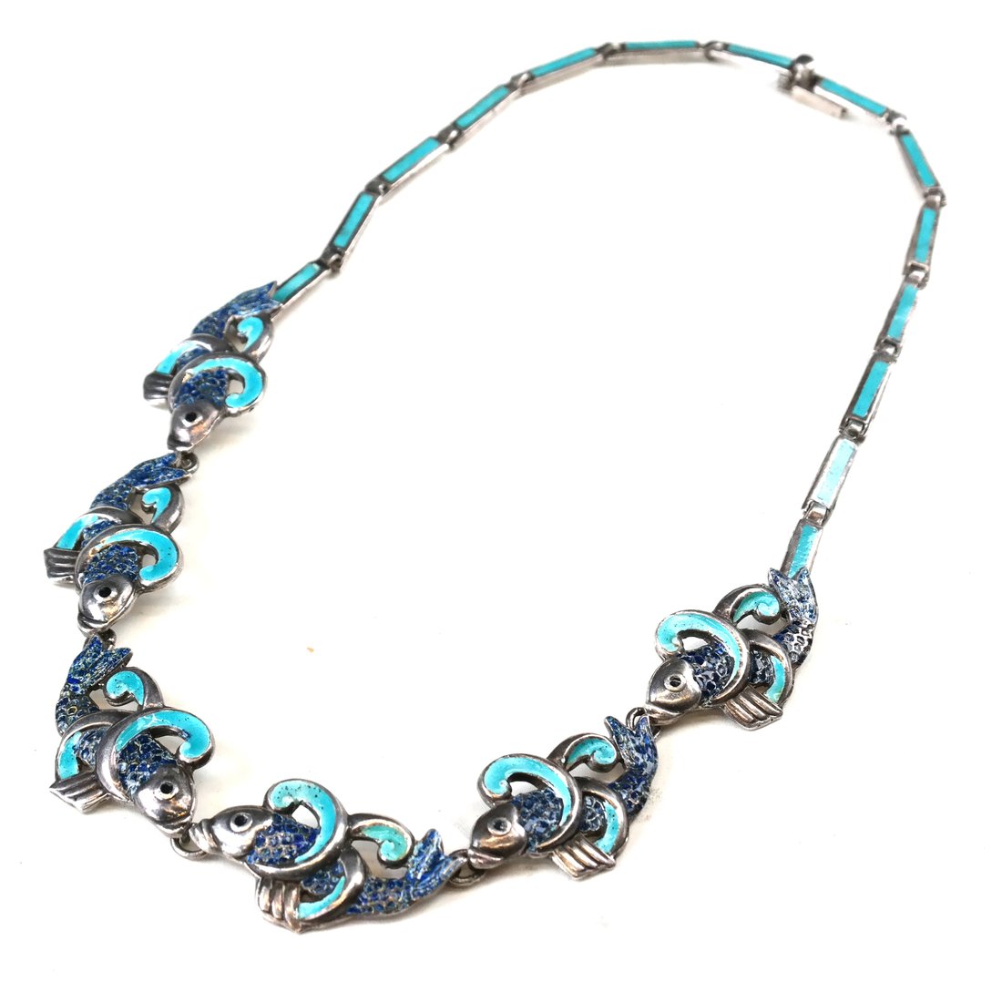 Mexican Sterling Fish Necklace (1 of 5)