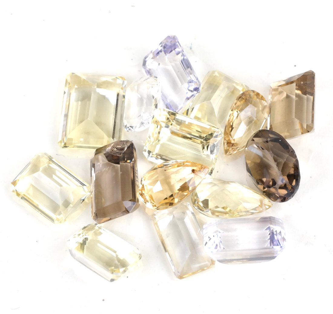 Bag of Assorted Smoky and Yellow Topaz (1 of 6)