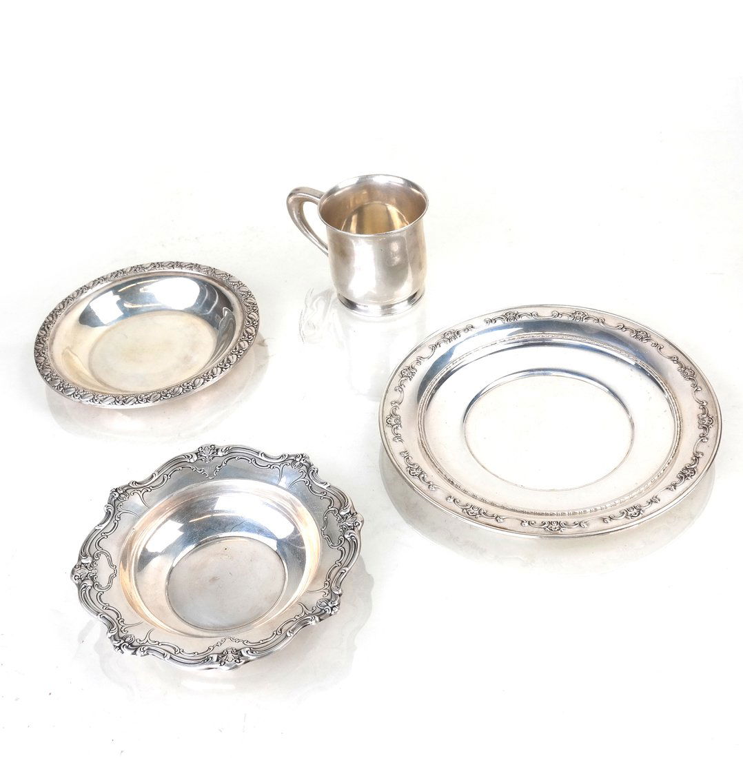 Four American Sterling Table Articles (1 of 10)