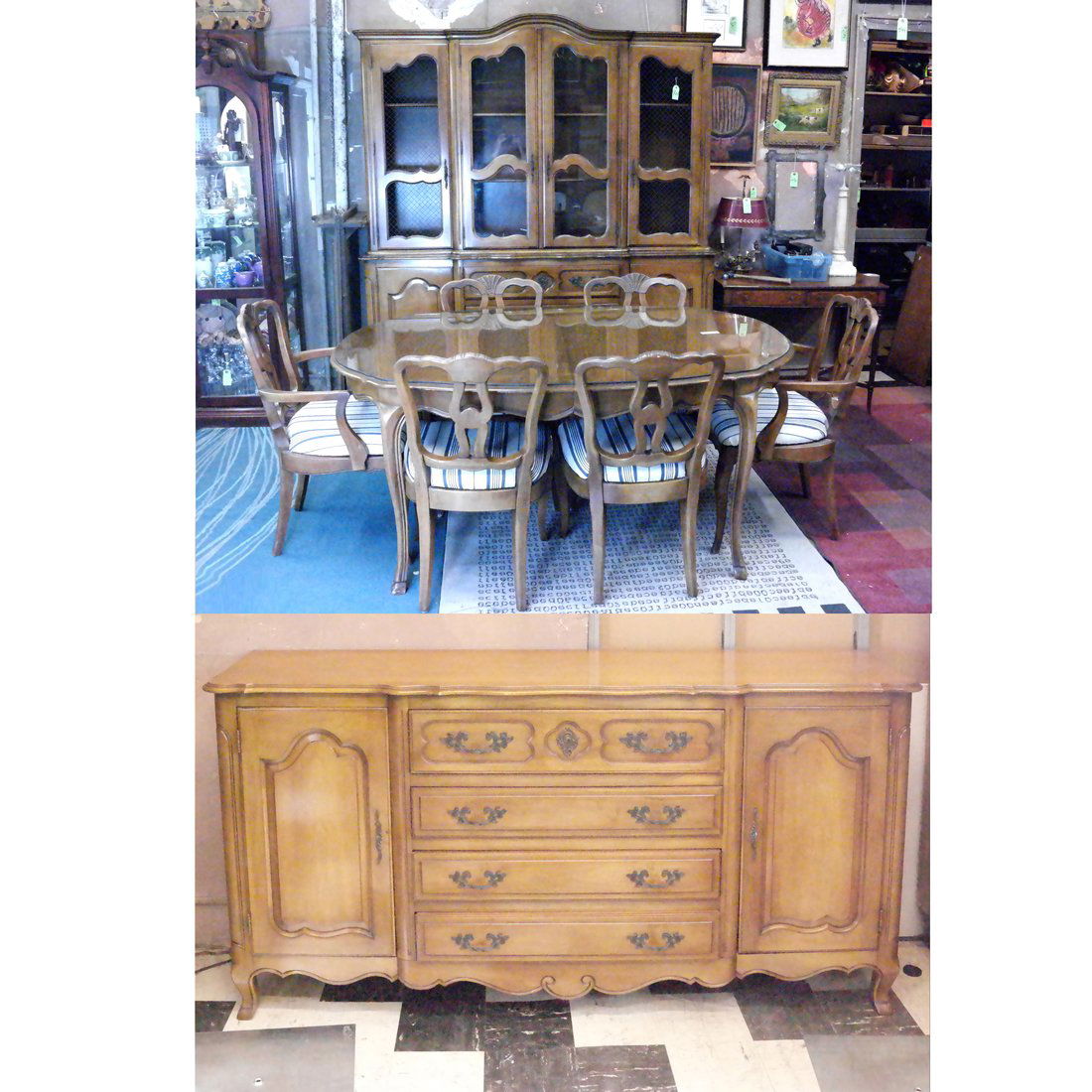 Nine Piece Provincial Dining Set (1 of 2)