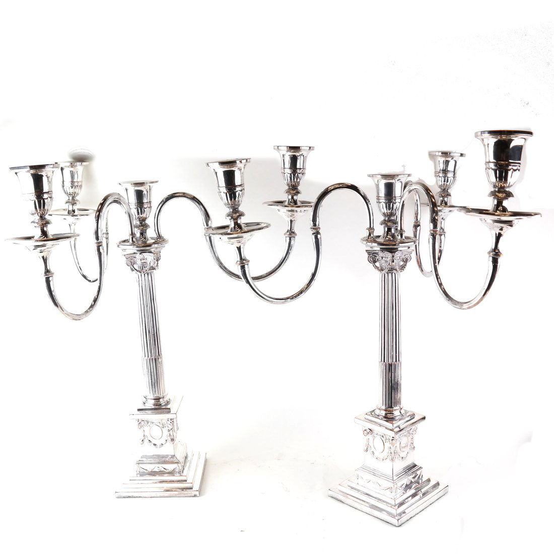 Pair of Silver-Plated Candelabra (1 of 6)