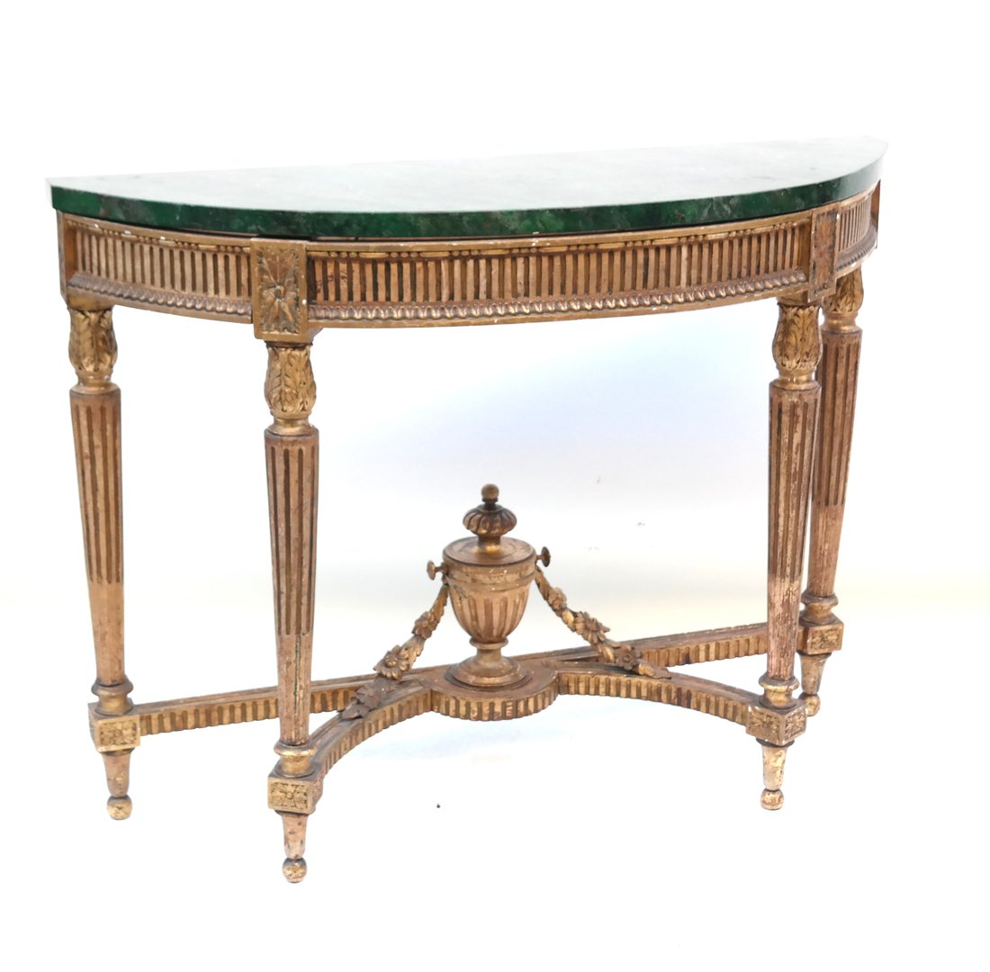 Neoclassical-Style Demilune Console (1 of 7)
