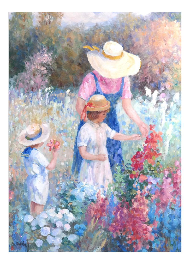 Mother and Children, Oil on Canvas (1 of 6)