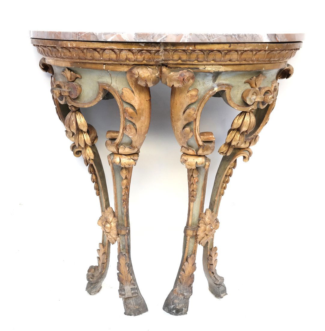 Rococo-Style Marble Top Console (1 of 10)