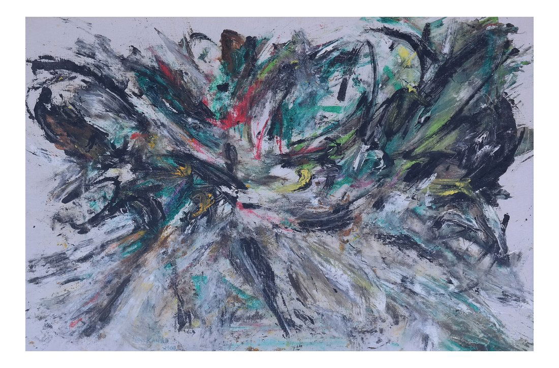 Sam Kaner, Abstract, Oil on Canvas (1 of 5)