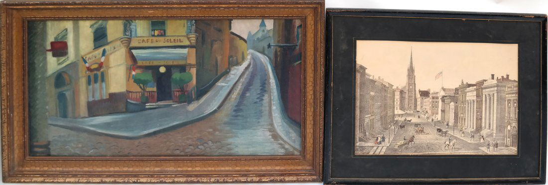 Two Framed Works: Urban Scenes (1 of 7)