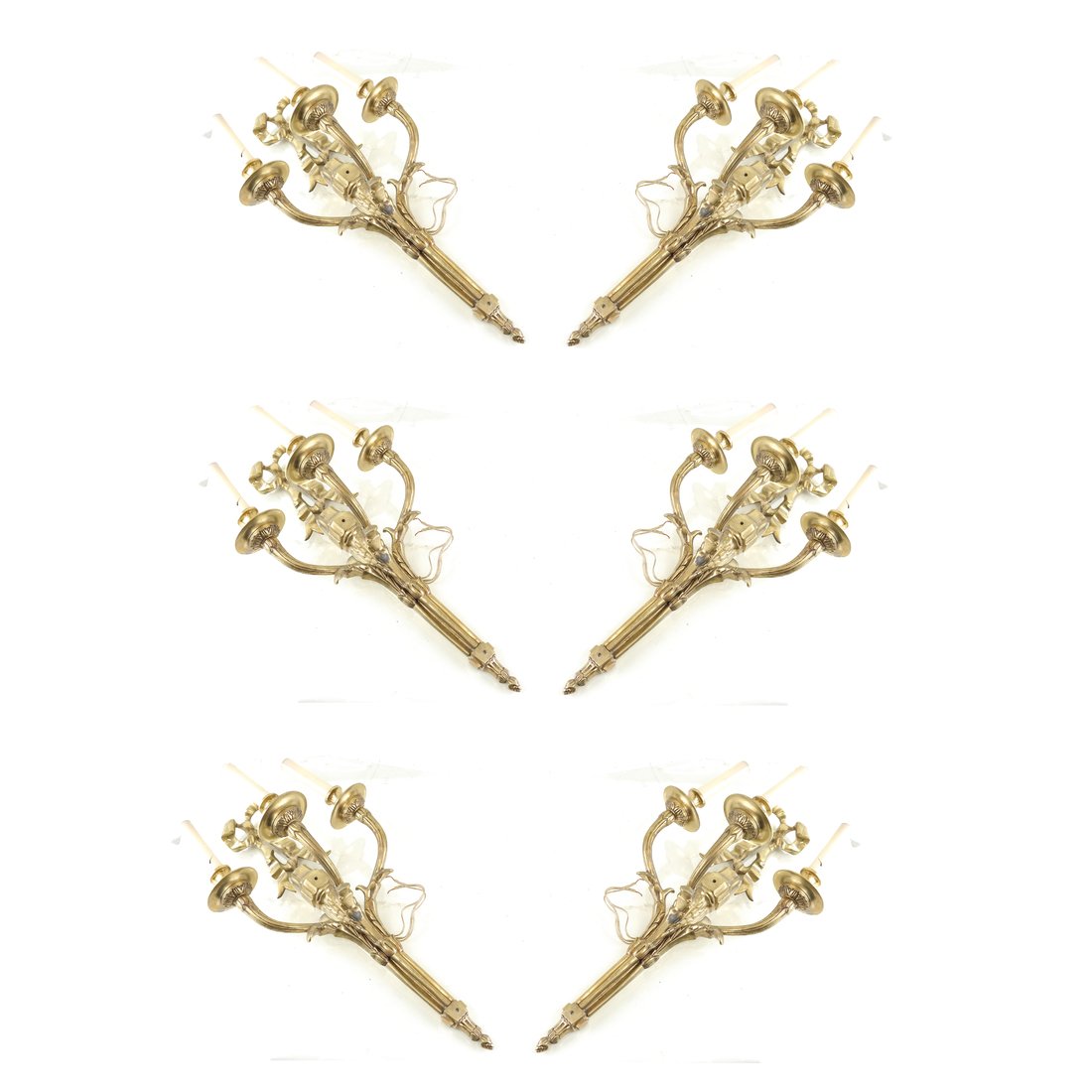 Six Louis XVI-Style Gilt Metal Scones (1 of 7)