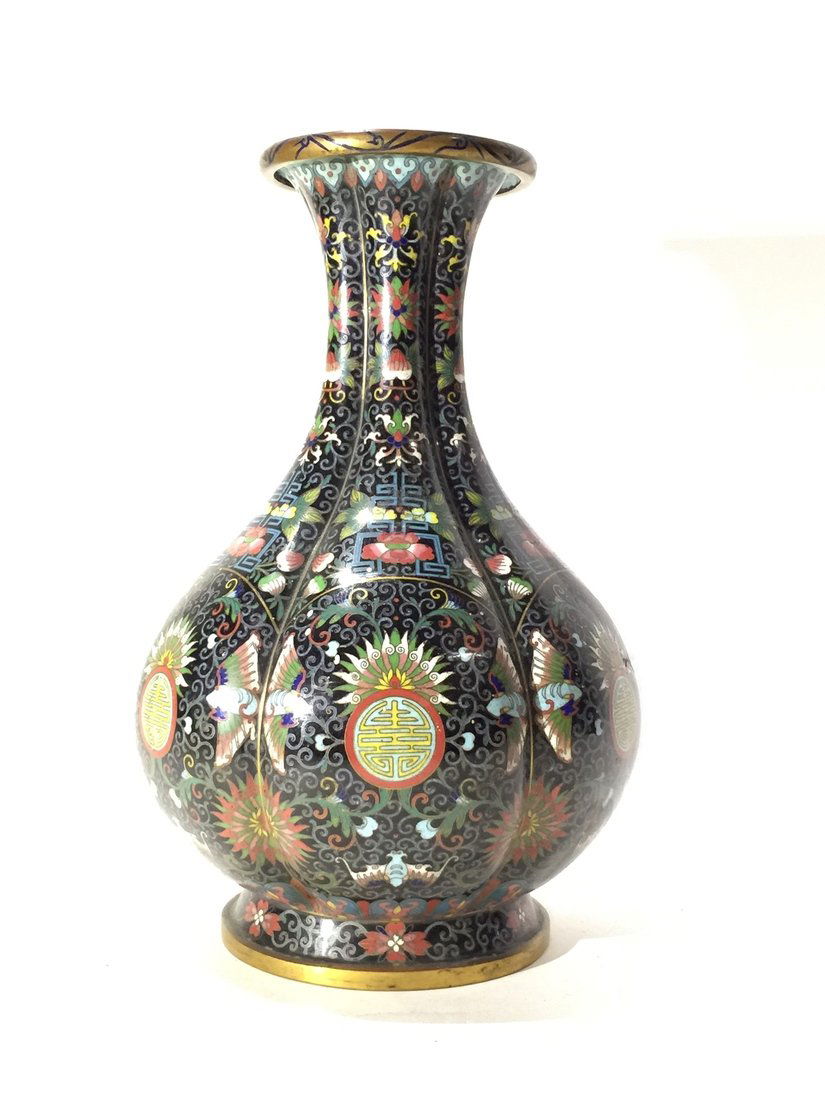 Chinese Cloisonne Bronze Enamel Vase (1 of 4)