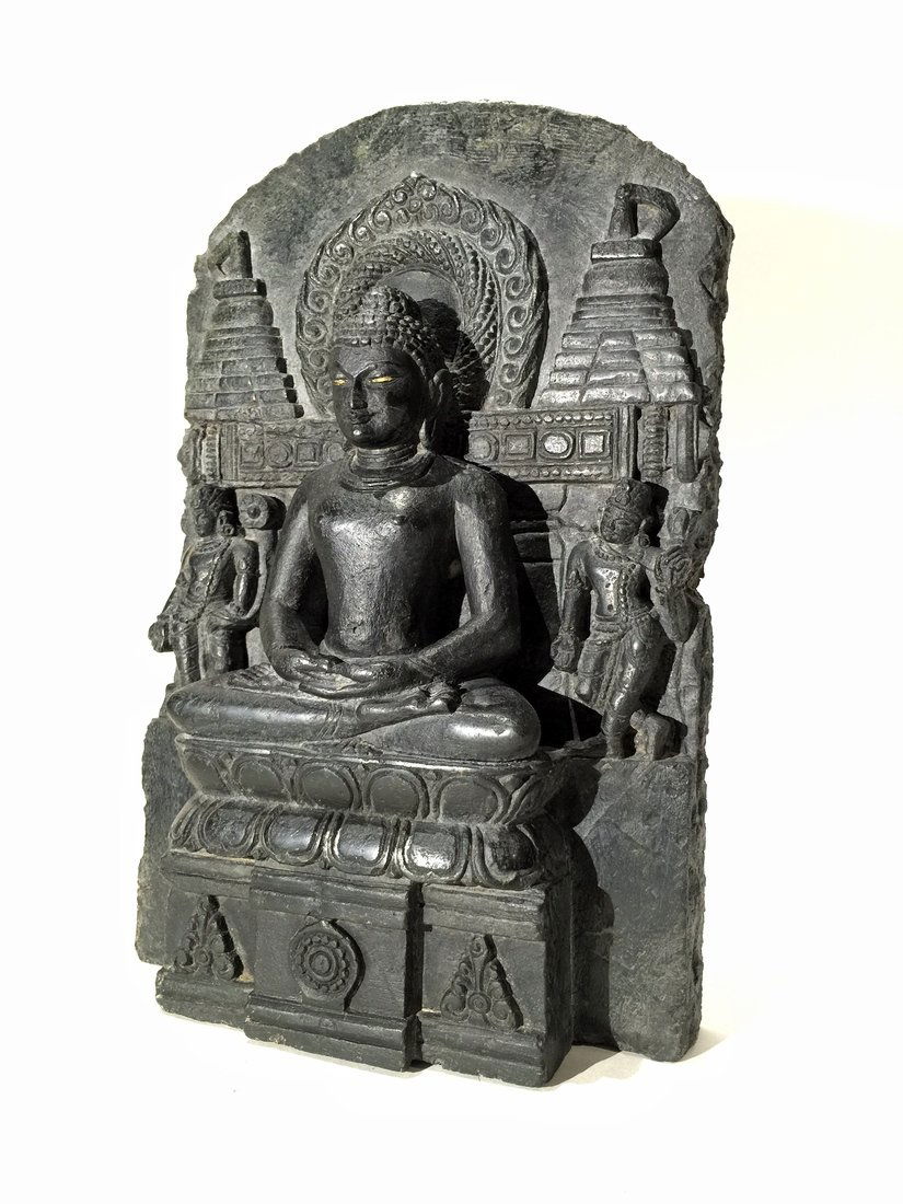 Indian Black Stone Stele (1 of 6)