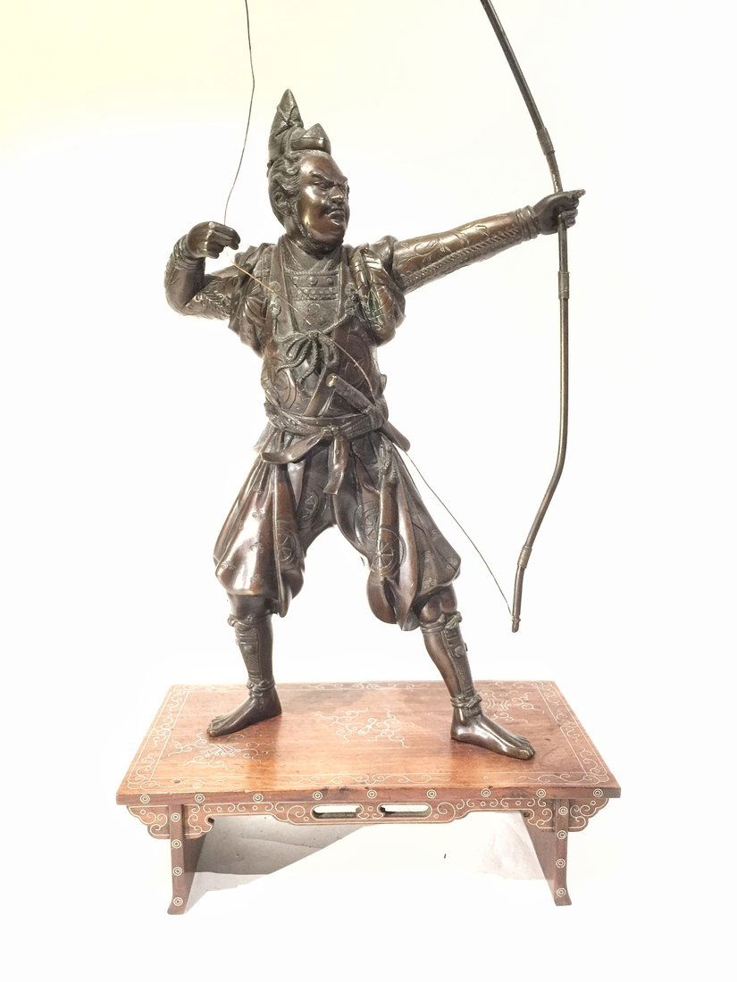 Japanese Bronze Figure of an Archer (1 of 6)