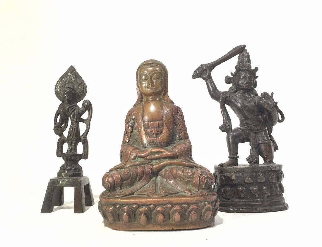 Three Chinese/Tibetan Buddha Statues (1 of 7)