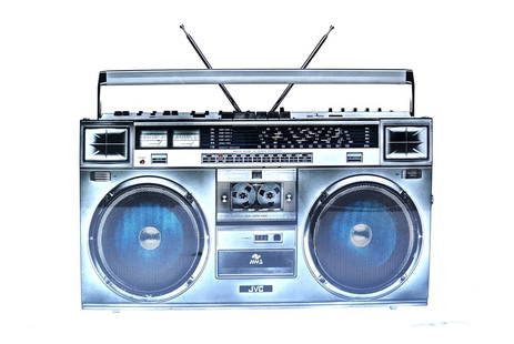 Lyle Owerko, Medium Boombox 23,: Lyle Owerko ( Canadian b. 1968) Medium Boombox 23, Digital Chromolithograph. Numbered 10/25. [31" H x 45" W].