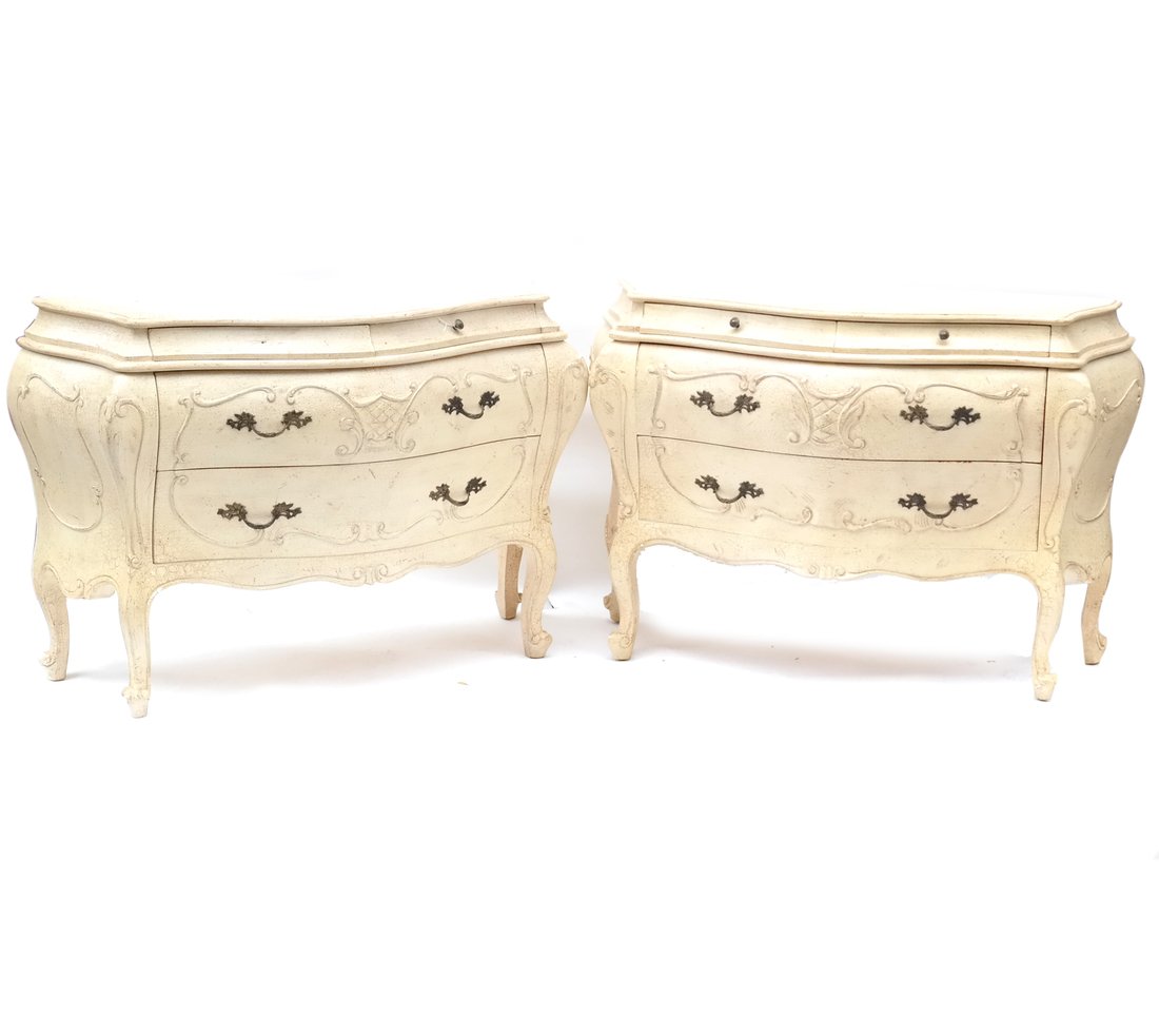 Pair Bombe Decorated Chests (1 of 9)