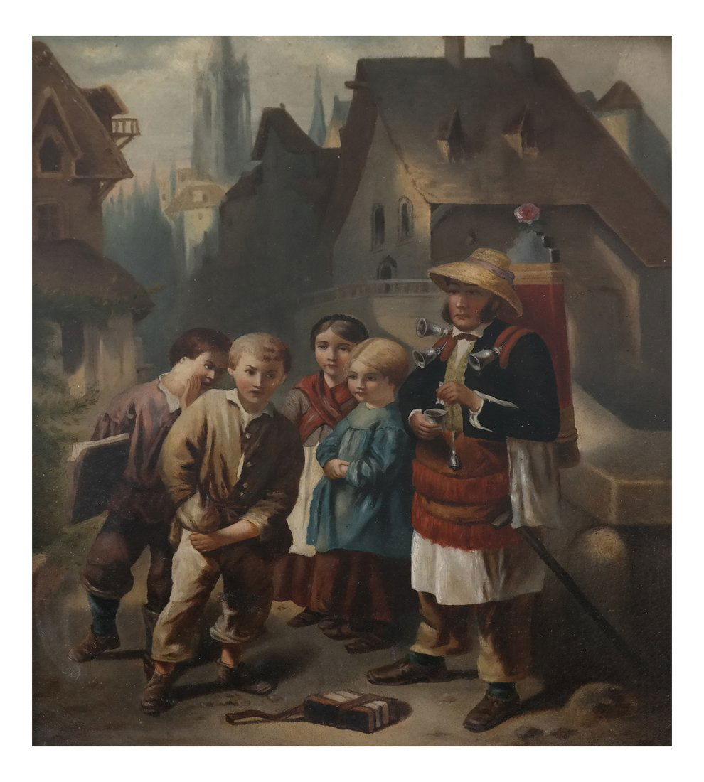 Street Musicians, Oil on Tin (1 of 6)