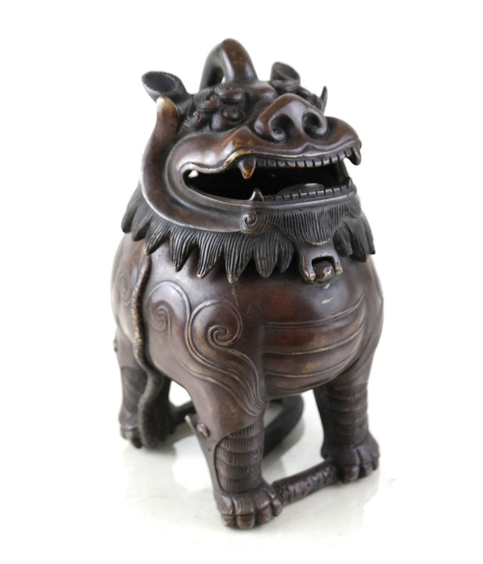 Chinese Bronze Foo Lion Incense Burner (1 of 7)