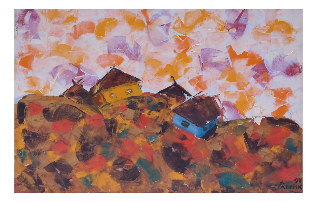 Russian Abstract Oil on Canvas (1 of 7)