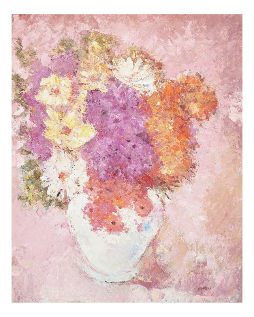 Lempicka, Floral Still Life, Oil/Board (1 of 9)