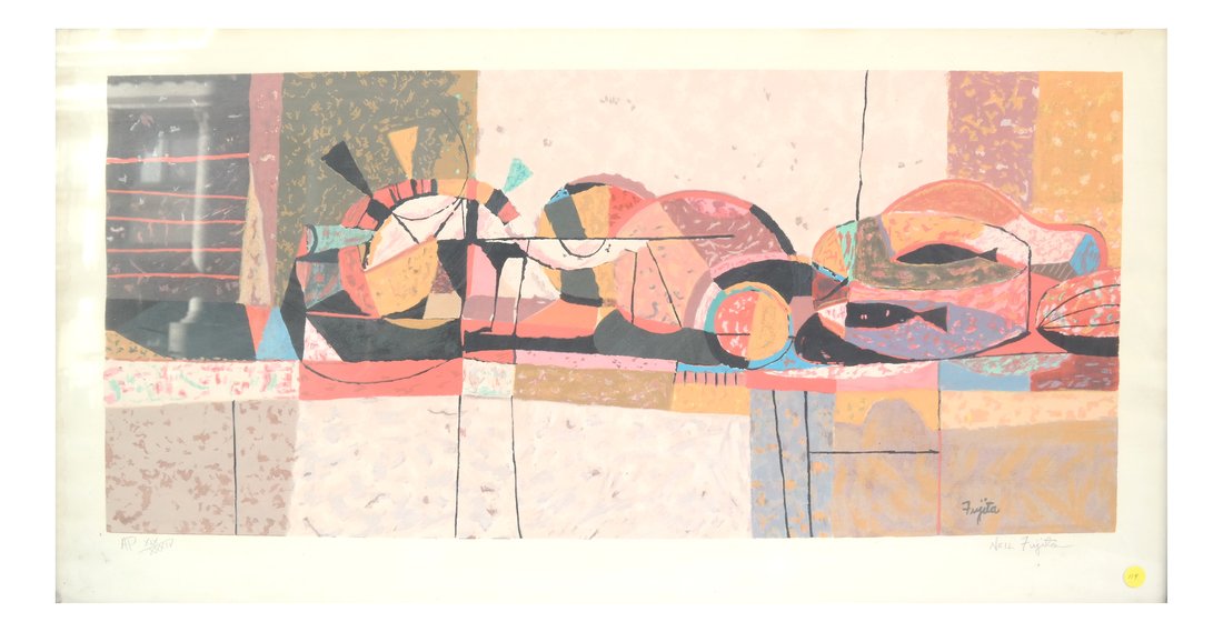 Neil Fujita, Abstract Woodblock Print (1 of 8)