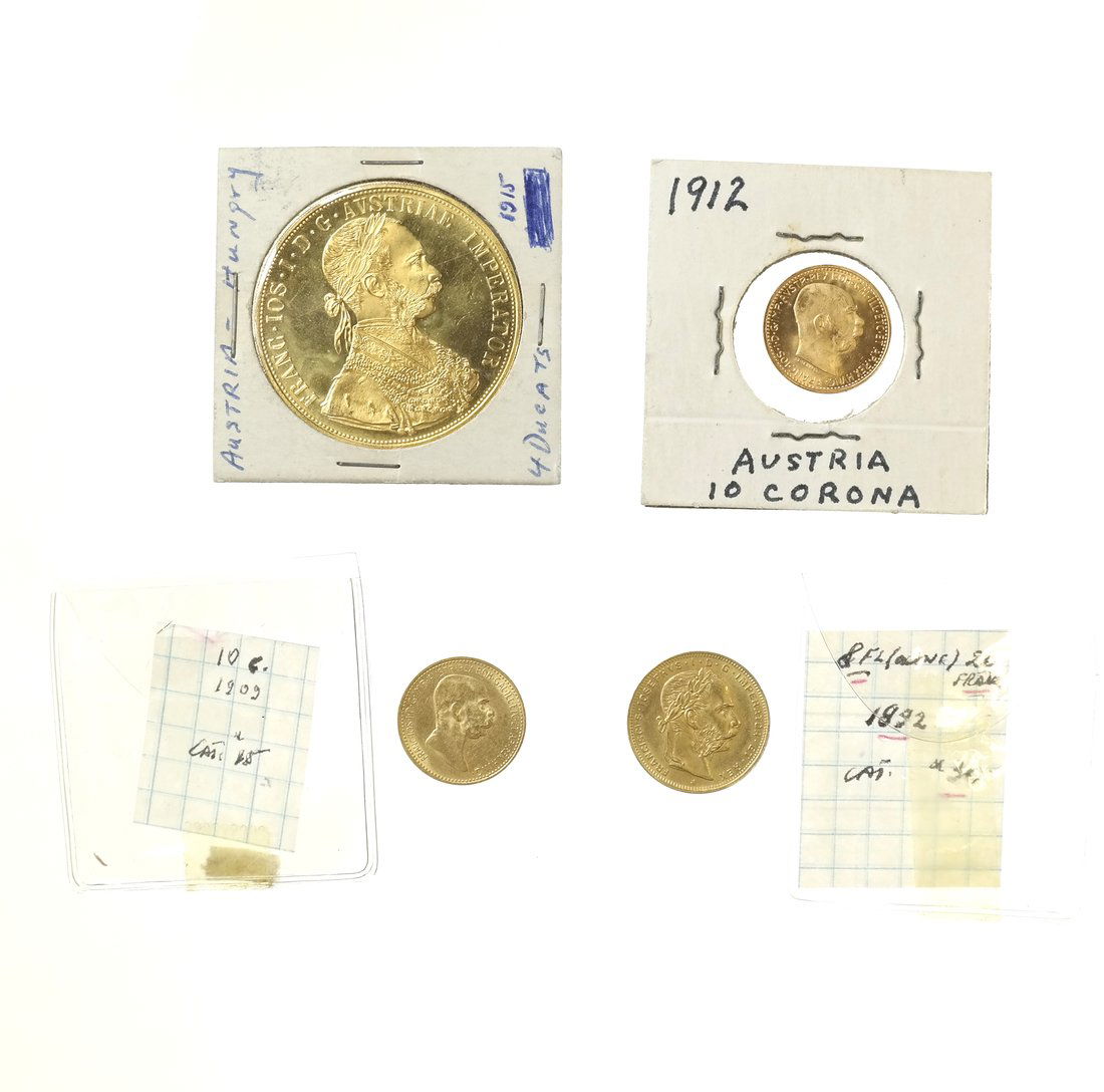 Four Austria Gold Coins (1 of 7)