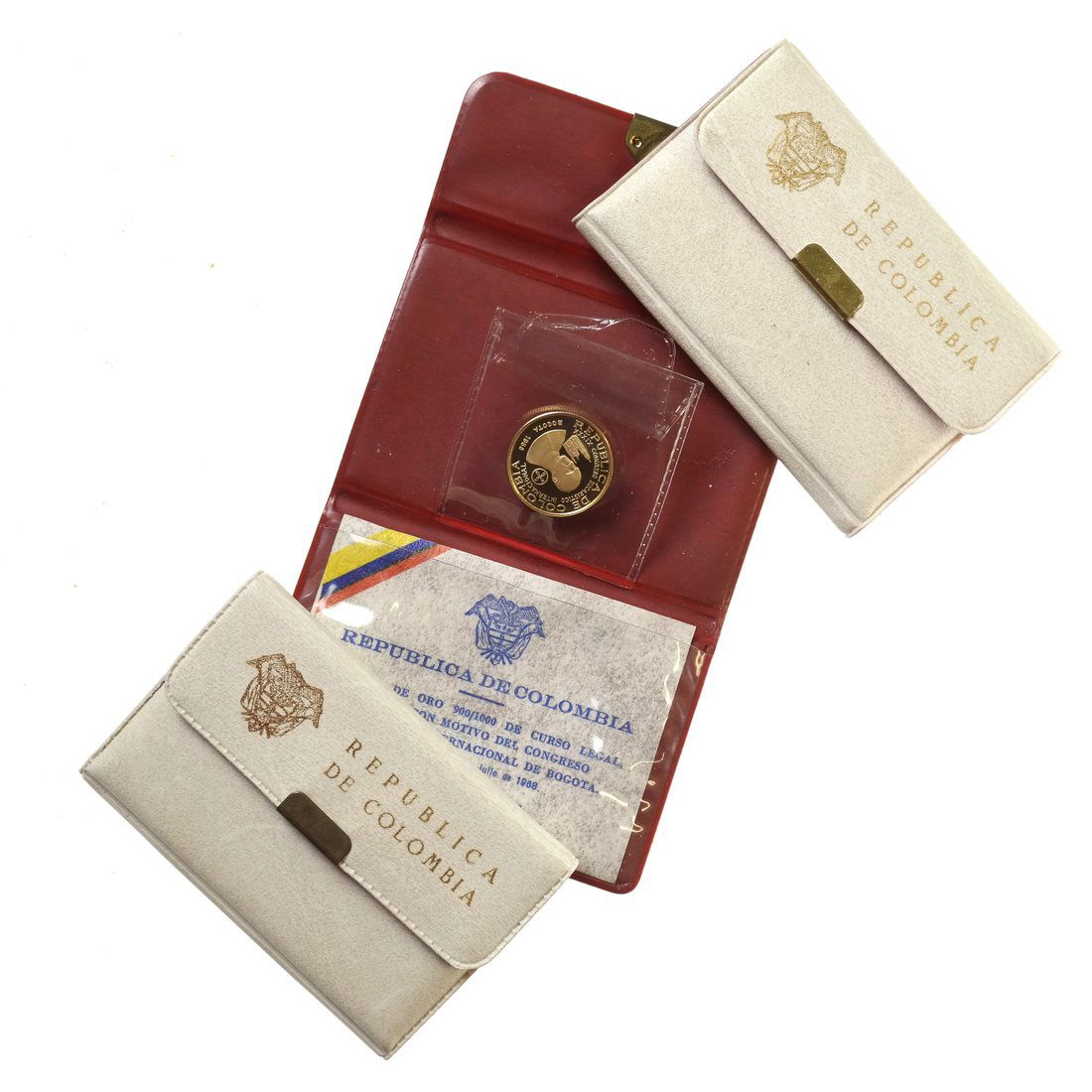 Three Colombia Gold Coins (1 of 4)