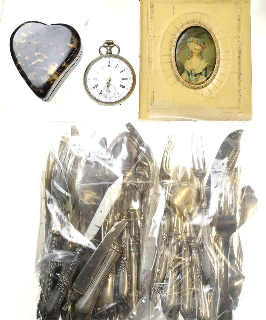 .800 Silver, Silver Plate, Flatware, Etc (1 of 7)