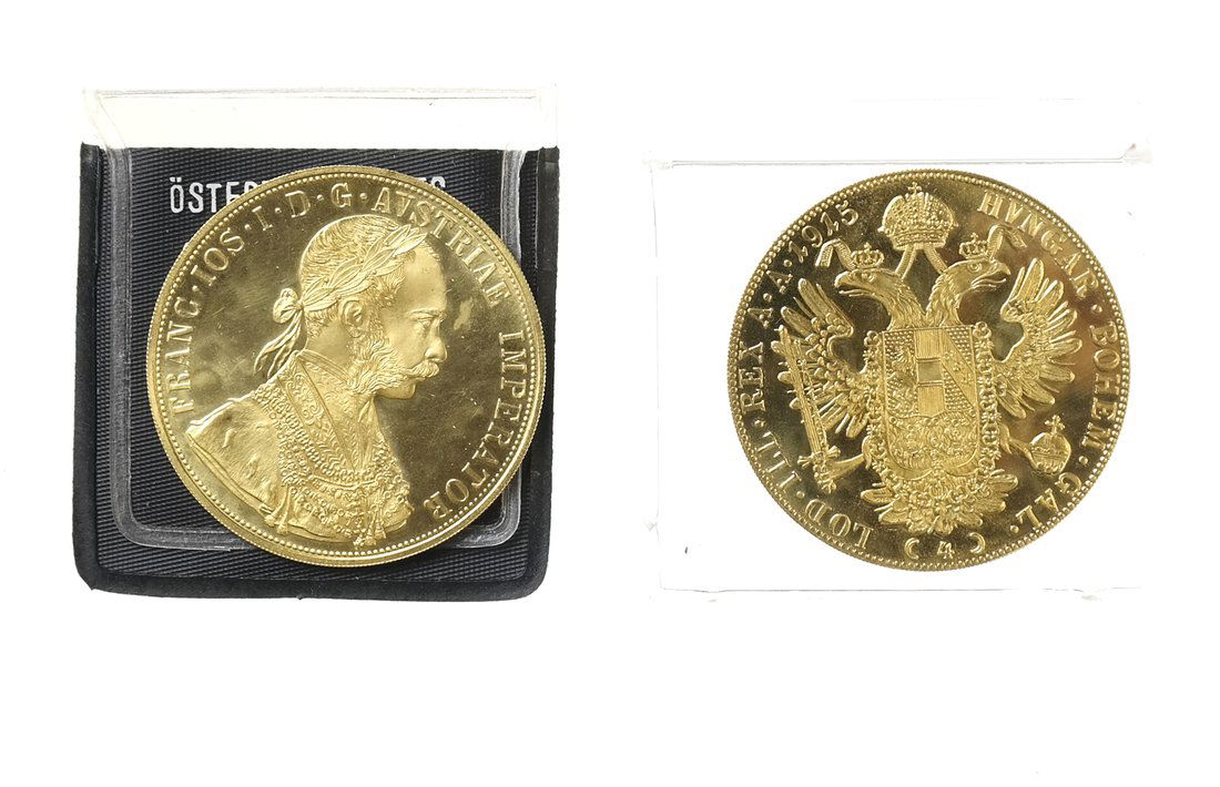 Two Austrian 4 Ducat Coins (1 of 5)