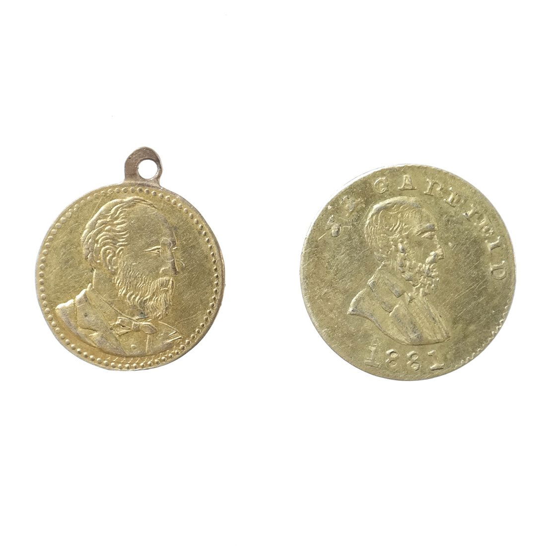 Pair of James A. Garfield Gold Medalets, 1880, 1881. (1 of 8)