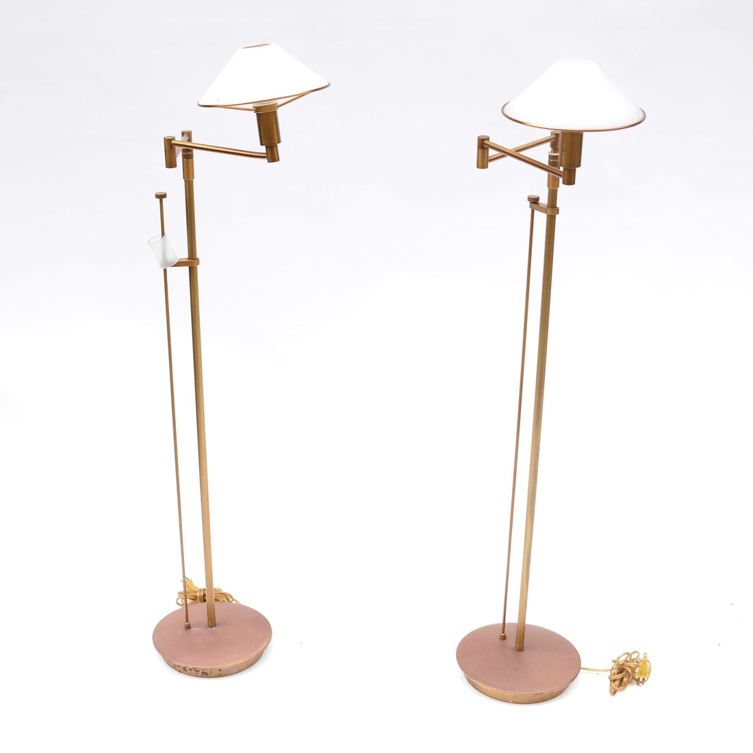 Pair of Modern Swing Arm Floor Lamps STYLISH CHROME SWING Arm Floor Lamp