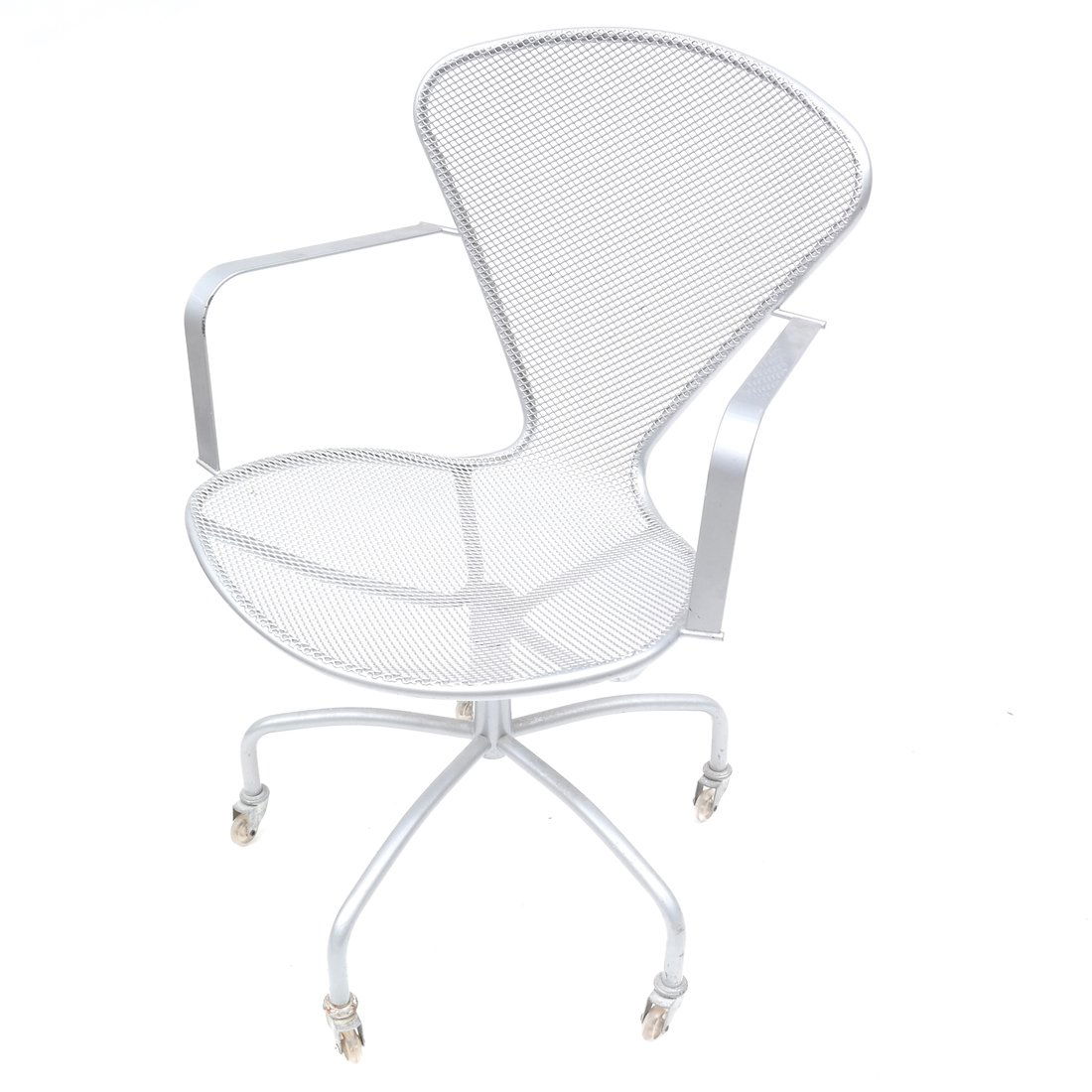 Steel Matte Finish Swivel Armchair (1 of 7)