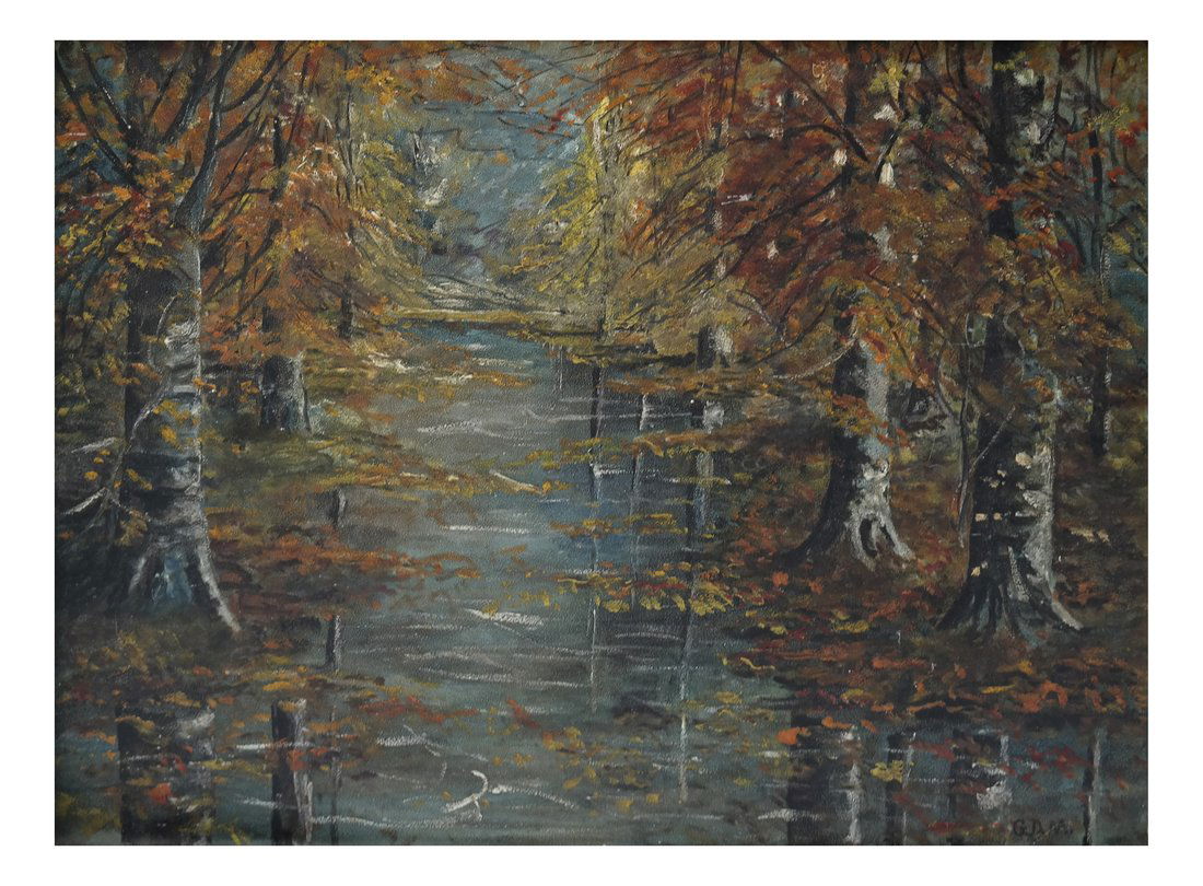 Fall Riverscape, Oil on Panel (1 of 7)