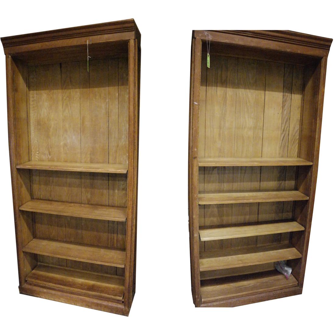 Pair of Oak Bookcases (1 of 9)
