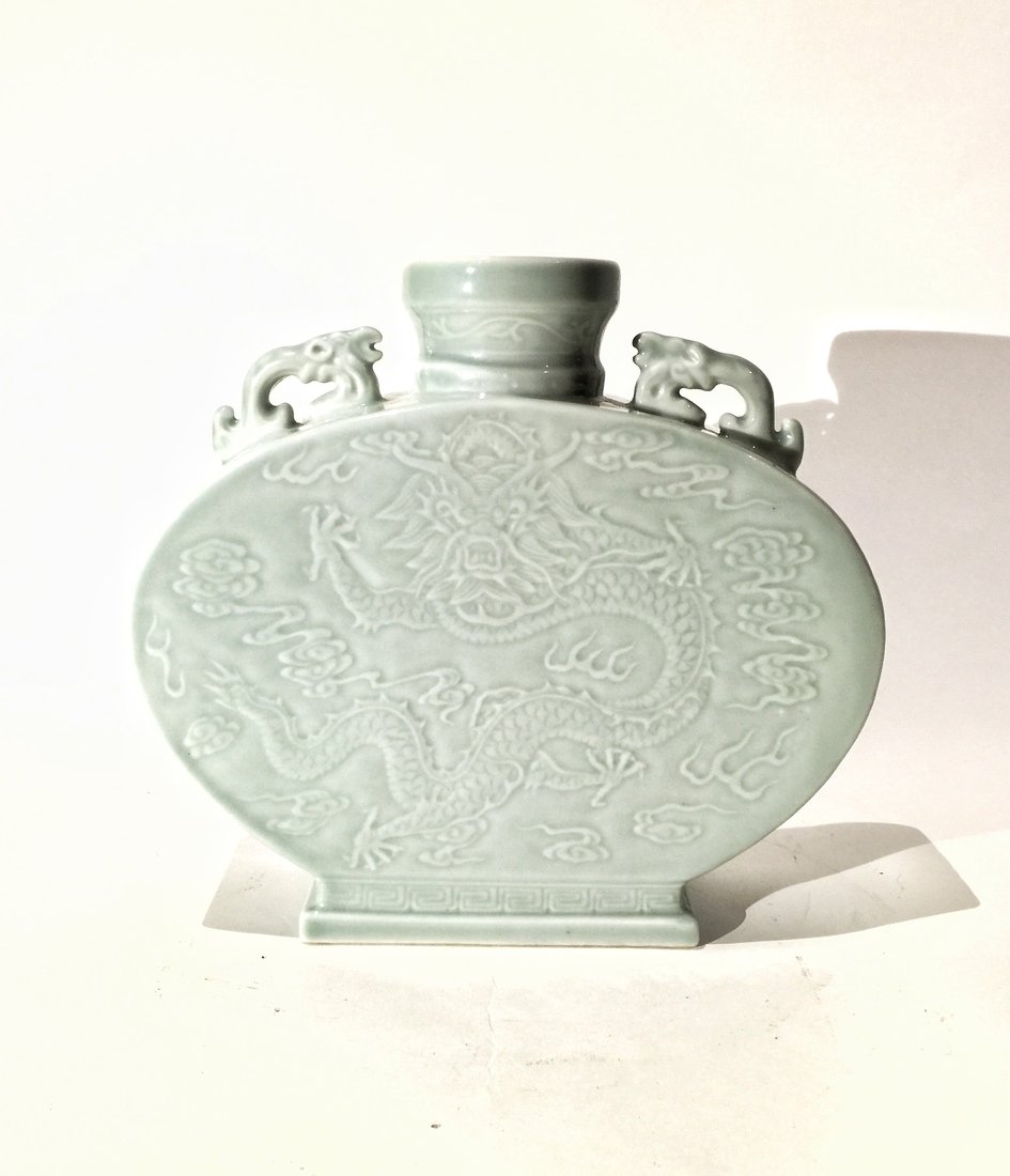 Chinese Dragon Porcelain Moon Flask (1 of 5)