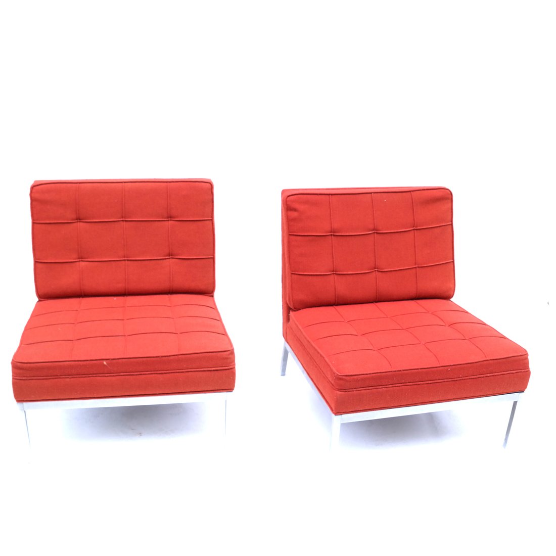 Pair Of Red Knoll Chairs (1 of 5)