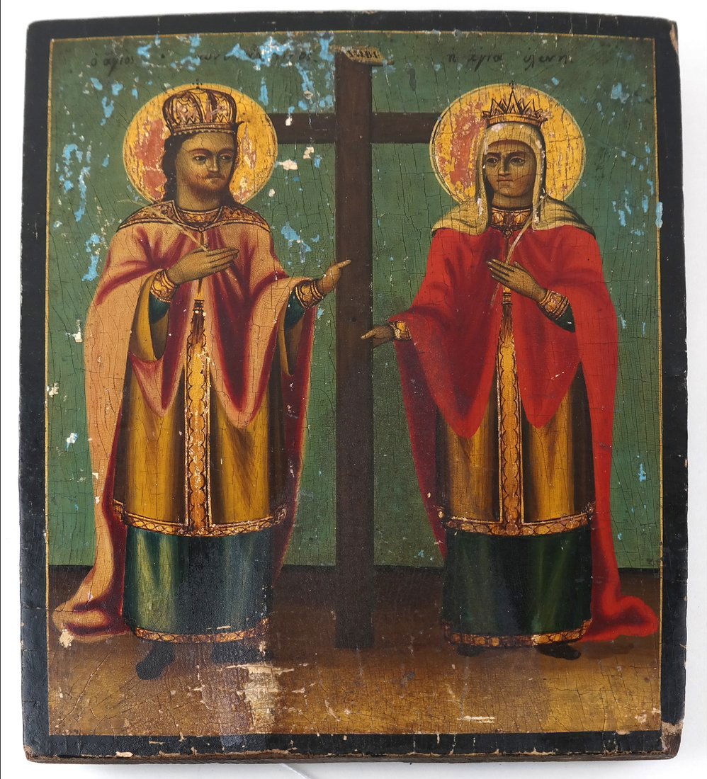 Russian Iconography-Style Painted Panel (1 of 7)