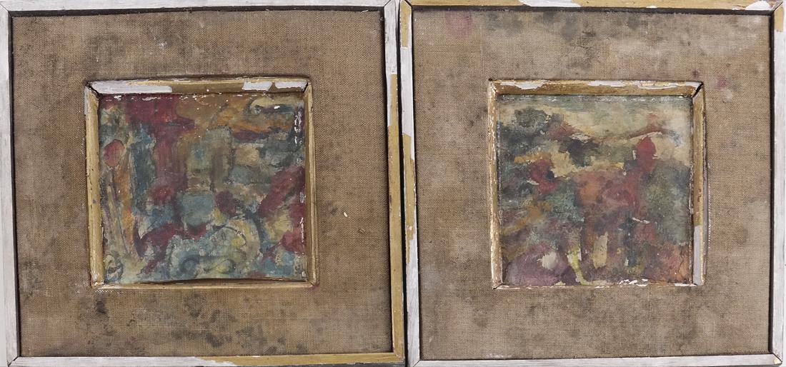 Pair of Abstract Watercolors (1 of 7)