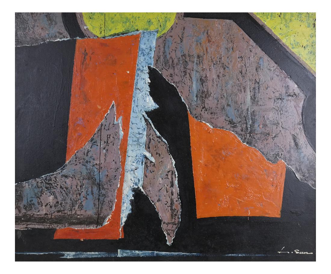 L. Sun, Abstract, Oil on Canvas (1 of 7)